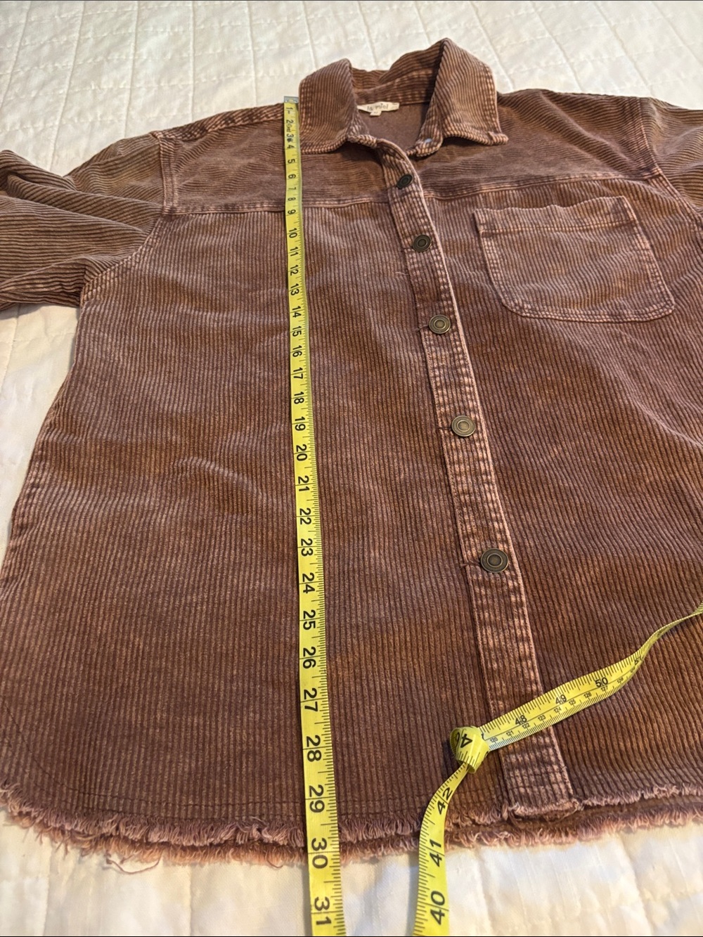 LA MIEL Brown Corduroy Shacket - Picture 5 of 5